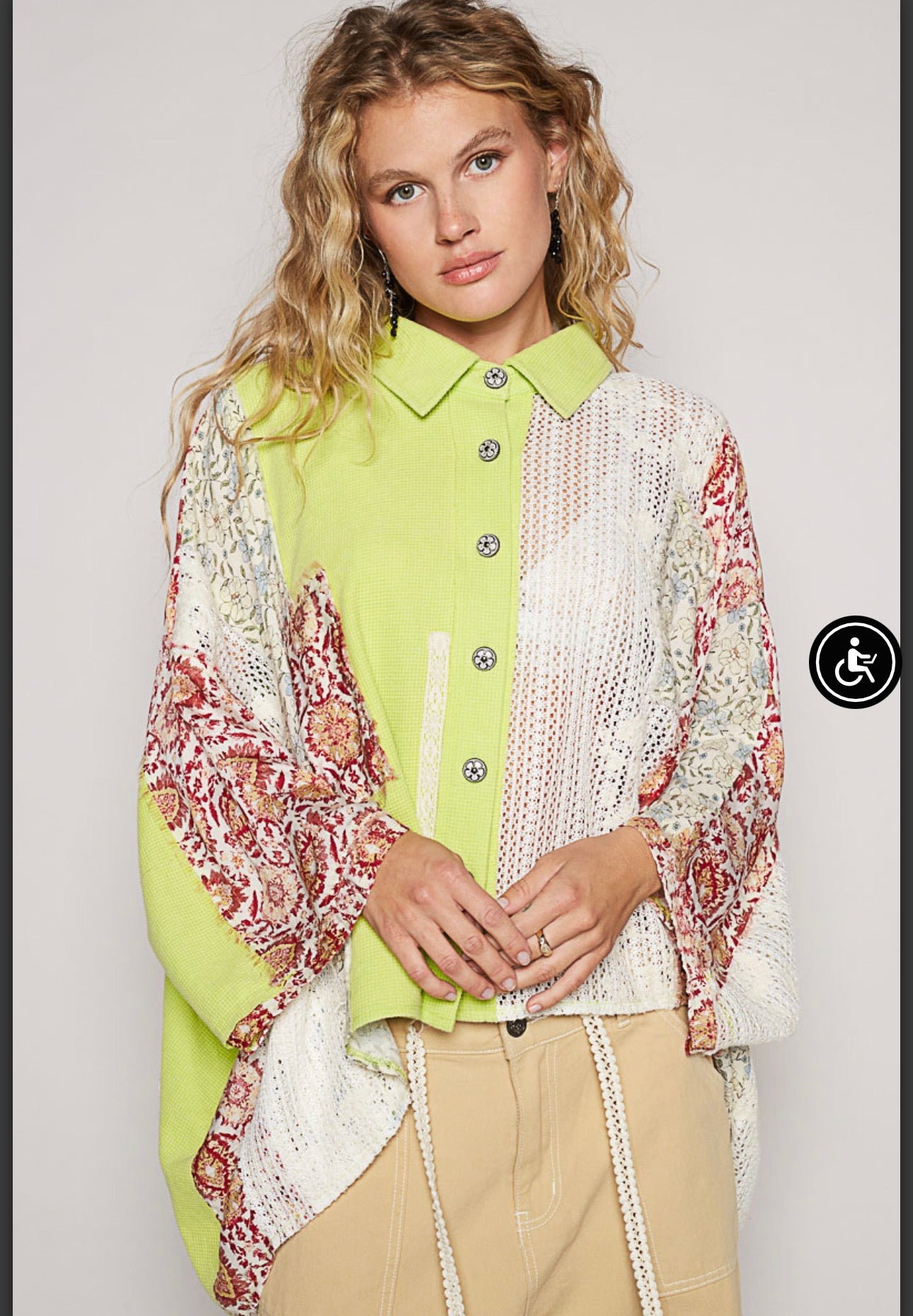 🍋‍🟩 POL Lime Summer Blouse