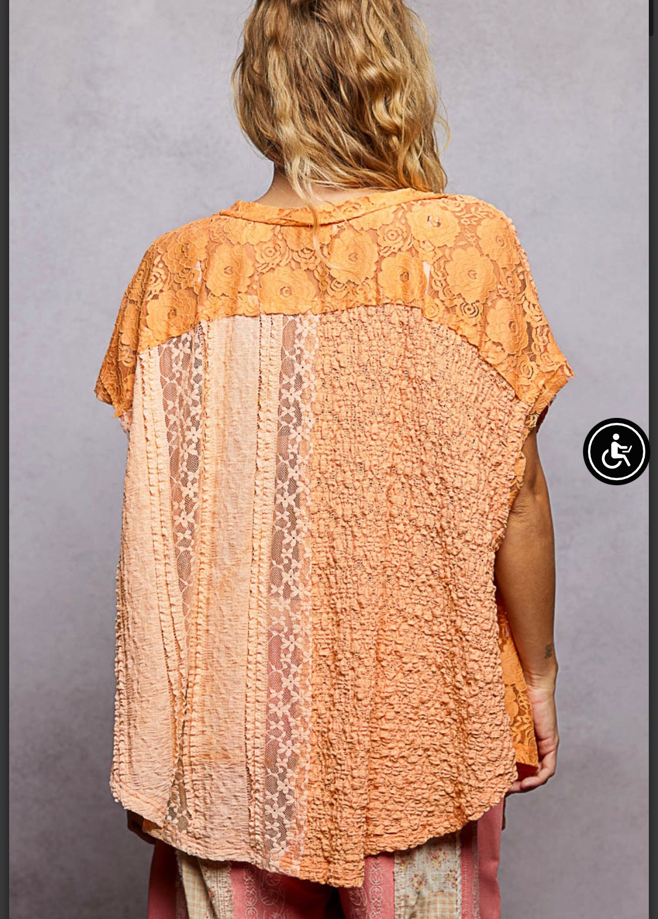 🍊 POL Lace Top