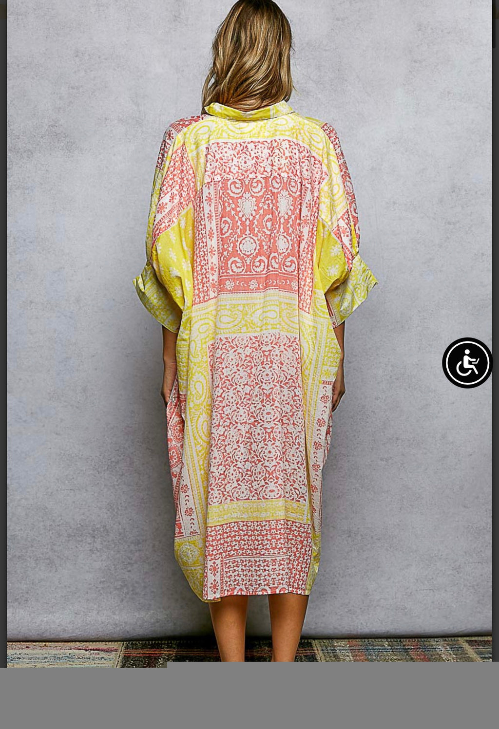🍋 POL Lemon Blouse Dress