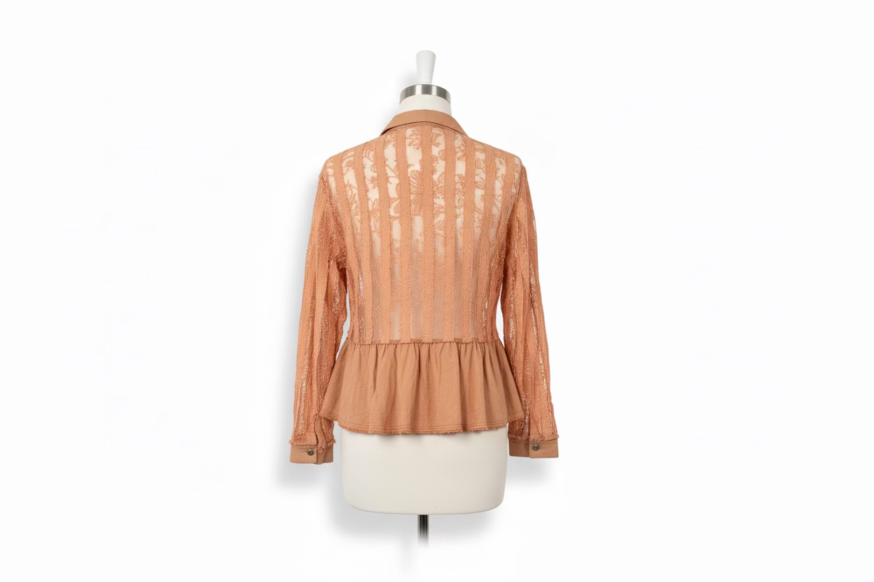 POL New-To-You Apricot Lace Blouse