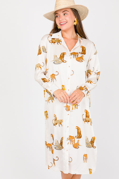 UMGEE CREAM CHEETAH DRESS
