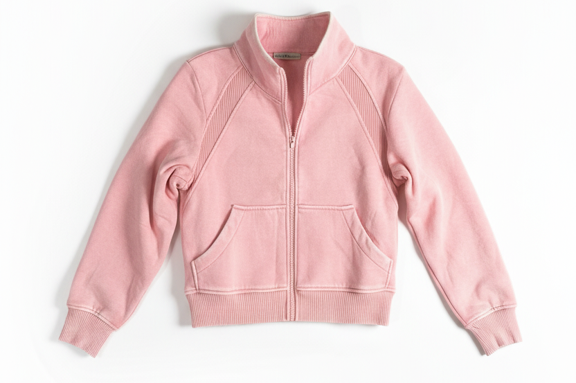 Pink Jacket White Background Product Photo